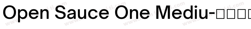 Open Sauce One Mediu字体转换